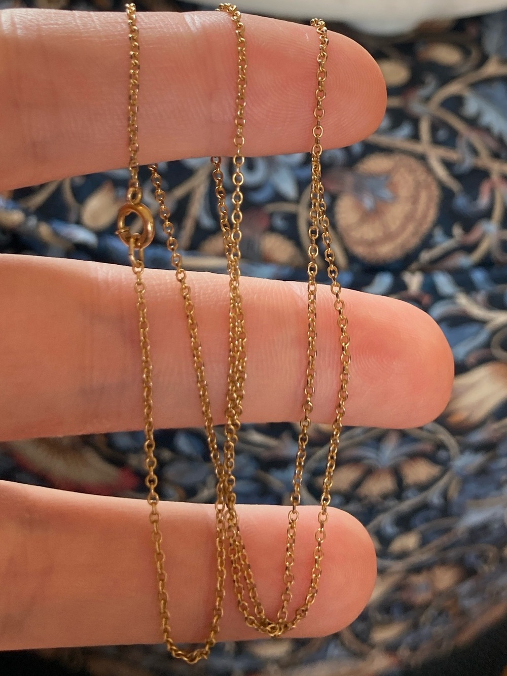 Antique Edwardian 12K Gold-Filled Necklace Chain 19.25” Length